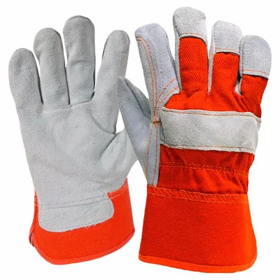 breathable all-season gloves -  Work Gloves, Split Leather, Gray, L