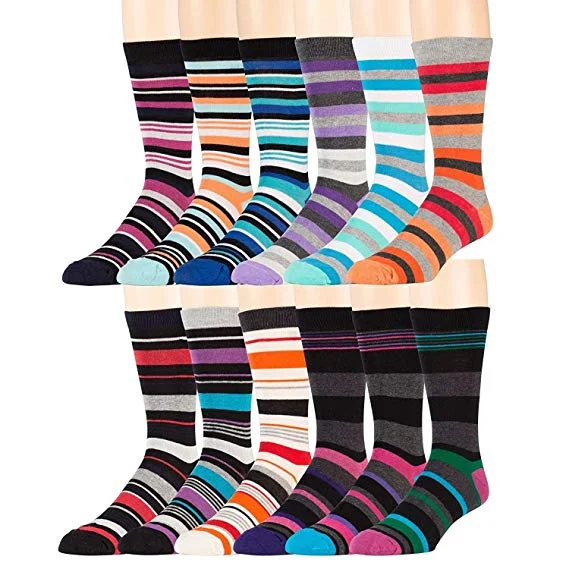 sock delivery -  12 Pairs of Men's Dress Socks Assorted Colors and Patterns, Size 10-13