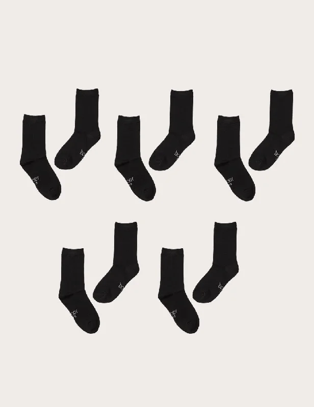 sock custom -  5-Pack Women's Everyday Crew Socks - Black