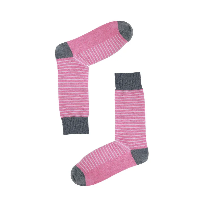 sock running -  AAS Cotton Block Stripe Crew Dress Socks