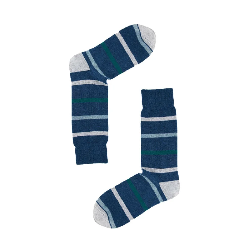 sock premium -  AAS Cotton Crew Stripe Dress Socks Colorful