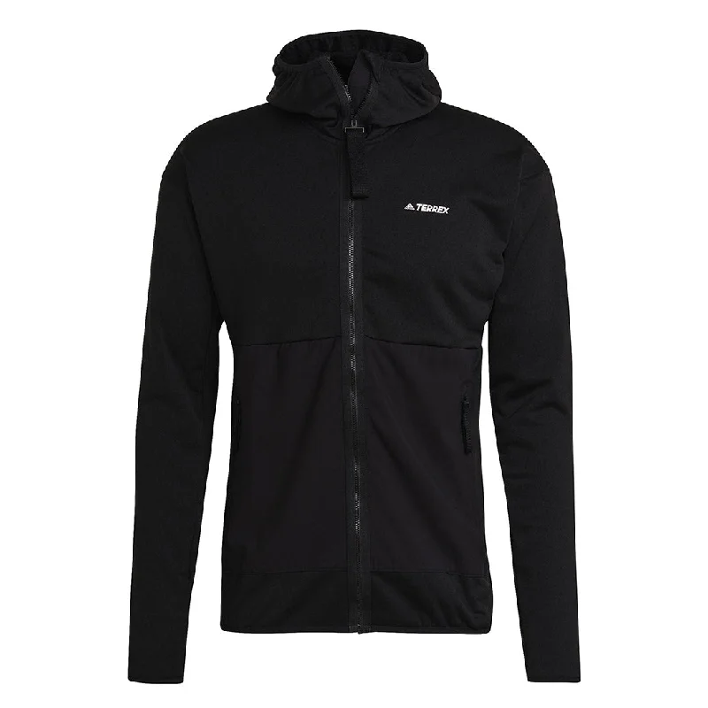 sock stores -  adidas - Men's Terrex Tech Fleece Light Hooded Jacket (GI7313)