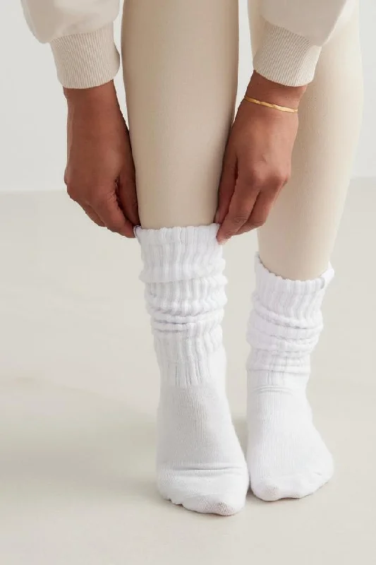 sock sell -  Aimn Slouch Socks | White