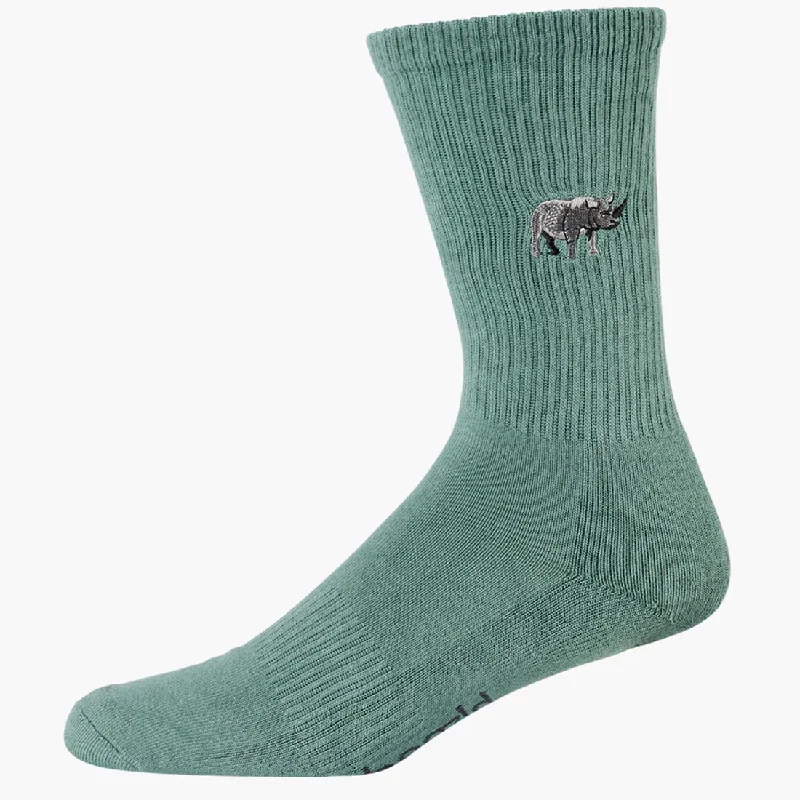 sock polyester -  Bamboo Men's Socks - Rhino Zoo Conservation Socks