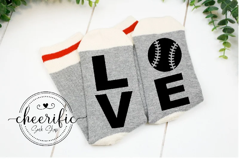 sock compression -  Baseball Love Socks