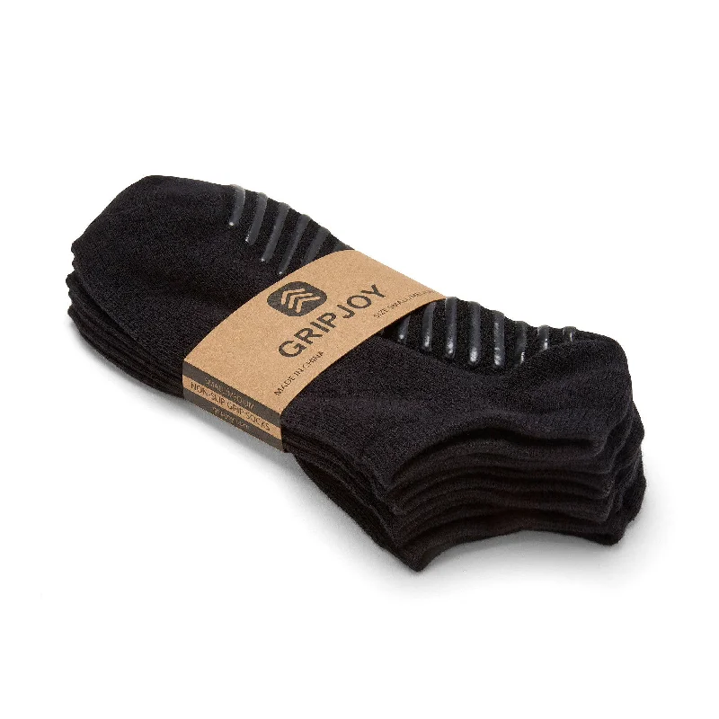 sock stores -  Black Low Cut Non-Slip Socks - 3 pairs