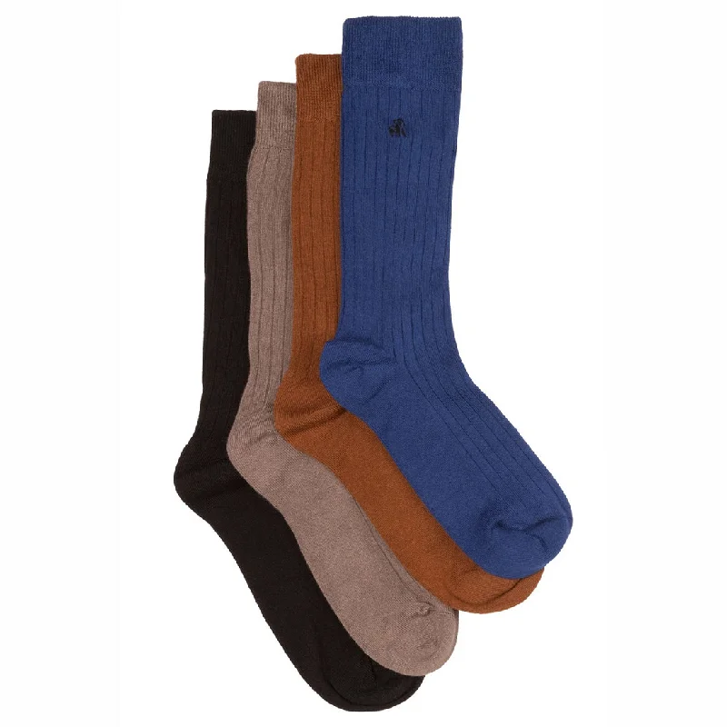 sock hiking -  Black & Royal Blue Bamboo Sock Bundle - Four Pairs