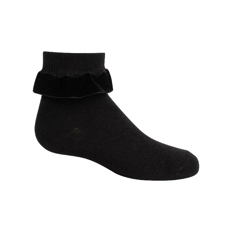 sock freshness -  anklet thin velvet ruffle