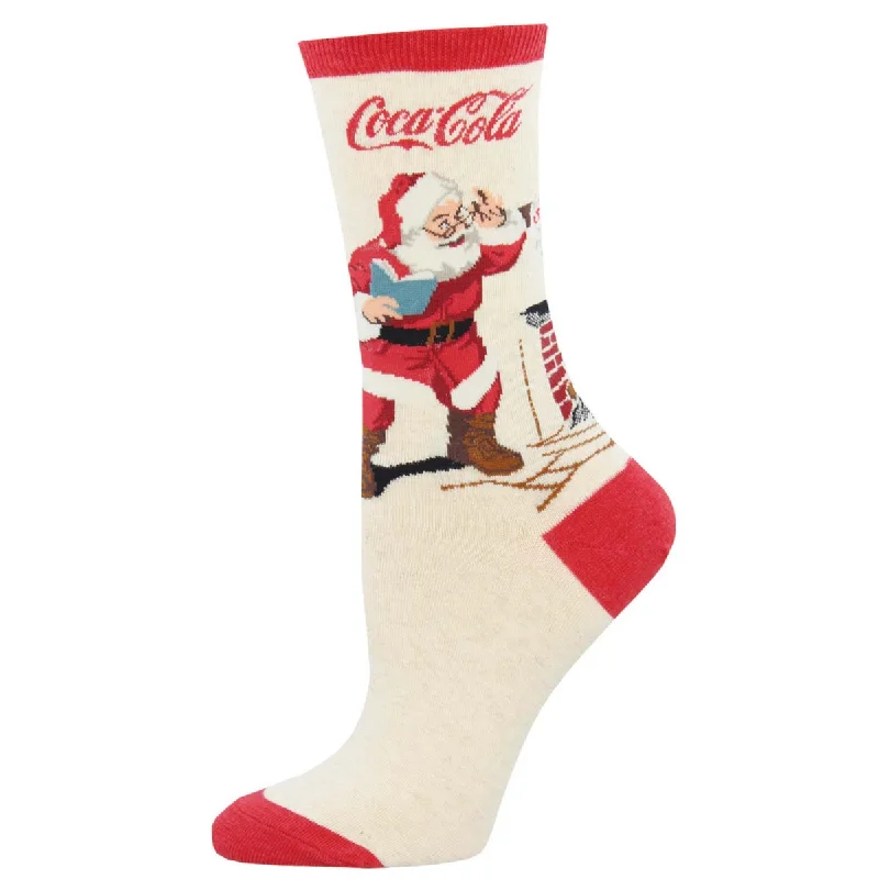 sock types -  Coca-Cola - Classic Coke Santa - Cotton Crew