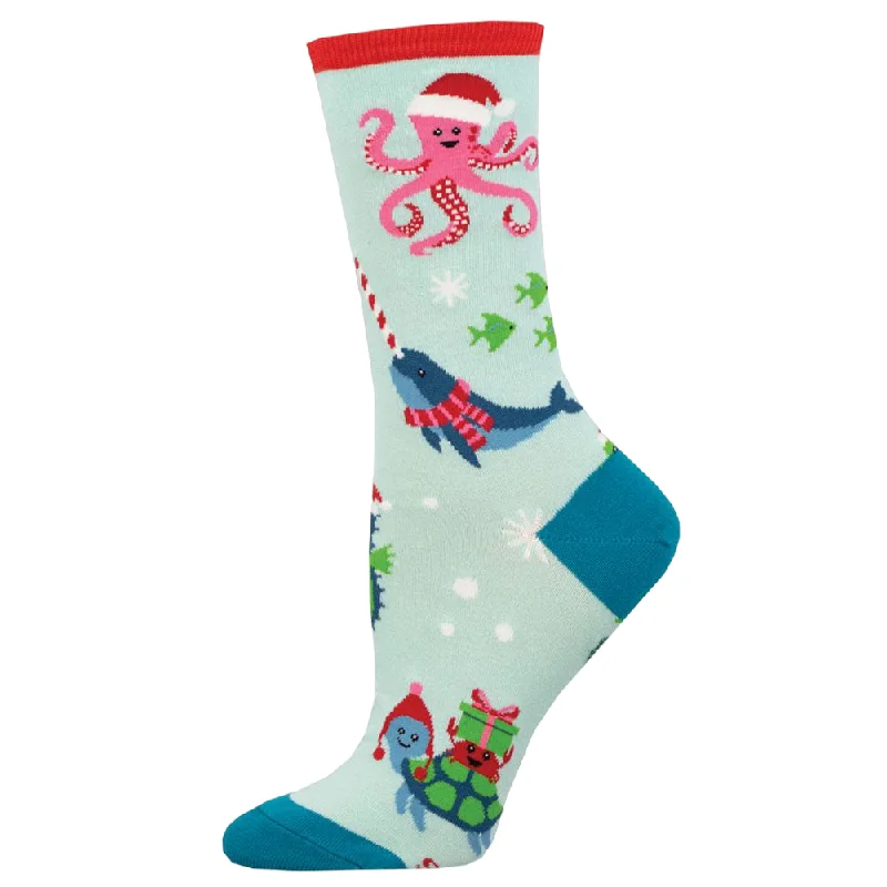 sock leisure -  Christmas Under the Sea - Mint