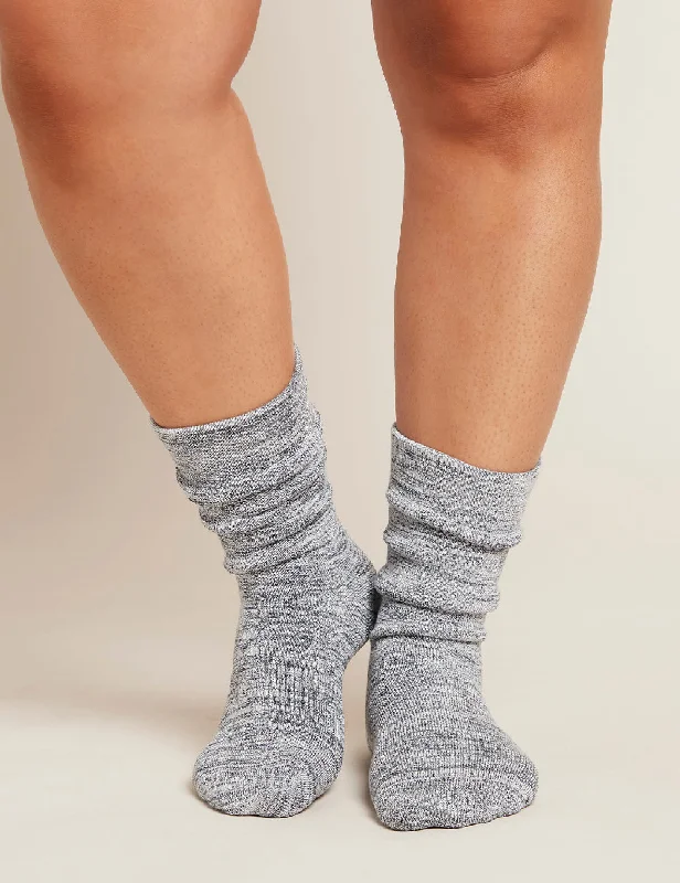 sock non-slip -  Chunky Bed Socks - Dove Marl