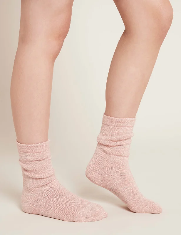 sock strength -  Chunky Bed Socks - Dusty Pink Marl