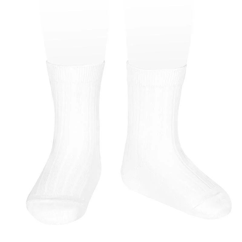 sock elasticity -  crew cotton ribbed