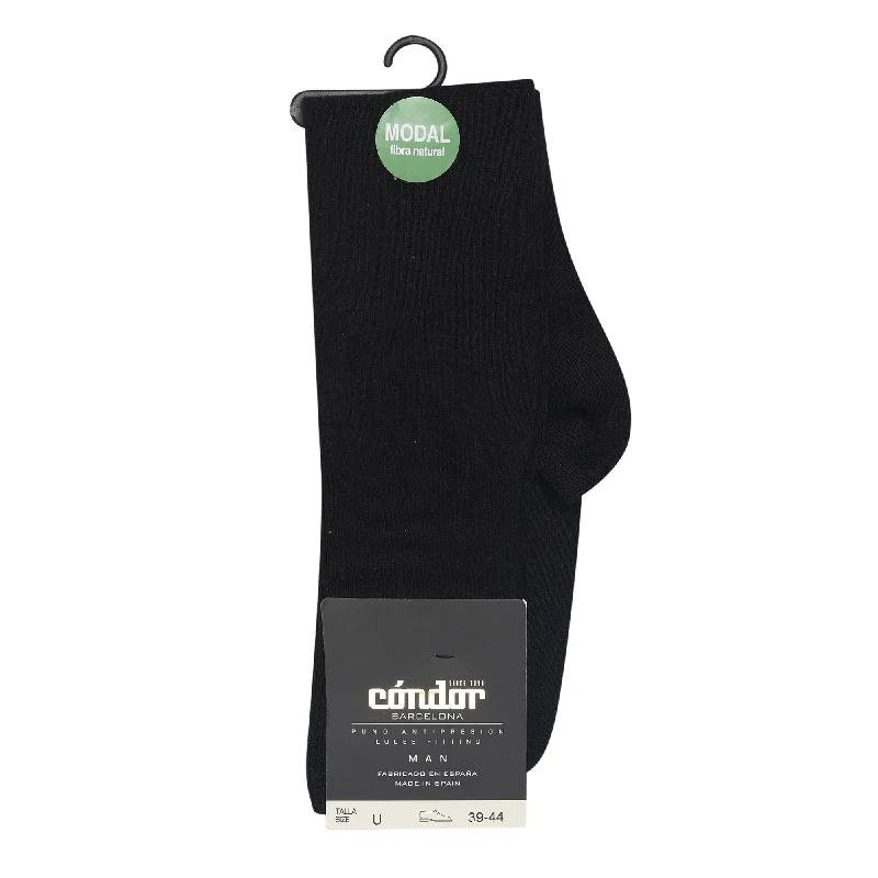 sock strength -  men basic modal knee black