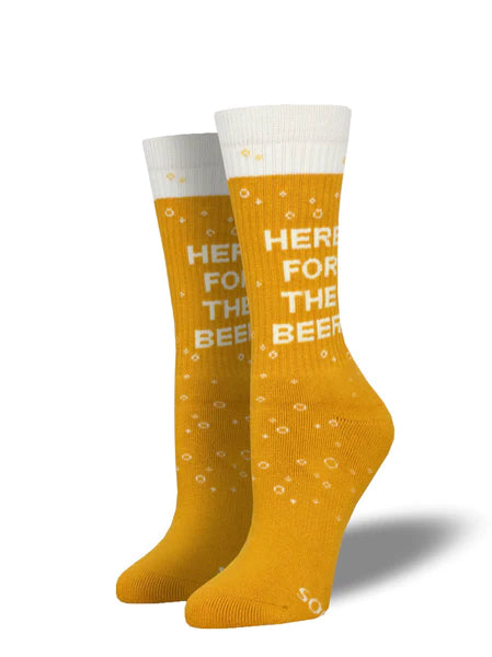 sock length -  Here For the Beer - Orange