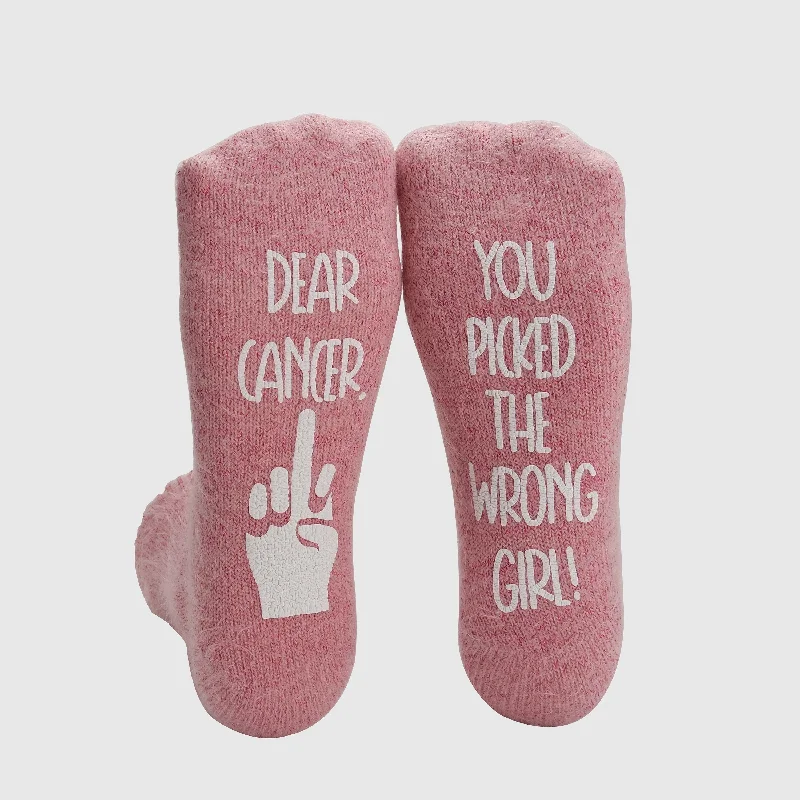 sock website -  Dear Cancer You Picked the Wrong Girl Socks, Cancer Gift, Cancer Free, Fuck Cancer, Socks For Chemo, Custom Socks, Support Gift for Her