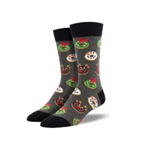 sock essential -  Decorative Donuts-Charcoal Heather