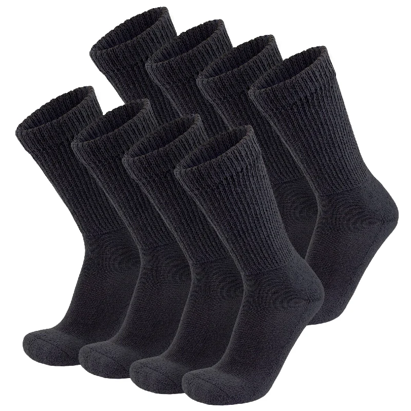 sock stories -  Diabetic Slipper Socks, Extra Thick Cotton Triple Cushioned Crew Socks (Size 10-13)