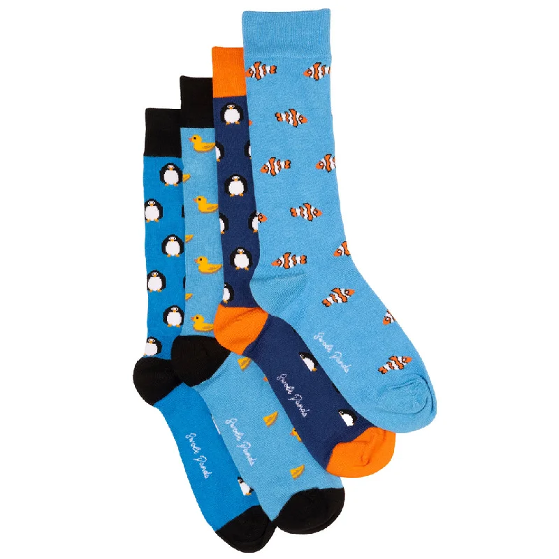 sock stretch -  Duck & Penguin Bamboo Sock Bundle - Four Pairs