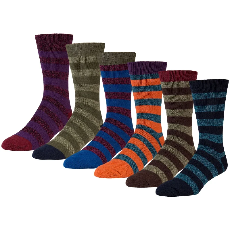 sock advice -  Men's Boot Thermal Hiking Striped Crew Socks, Size 10-13