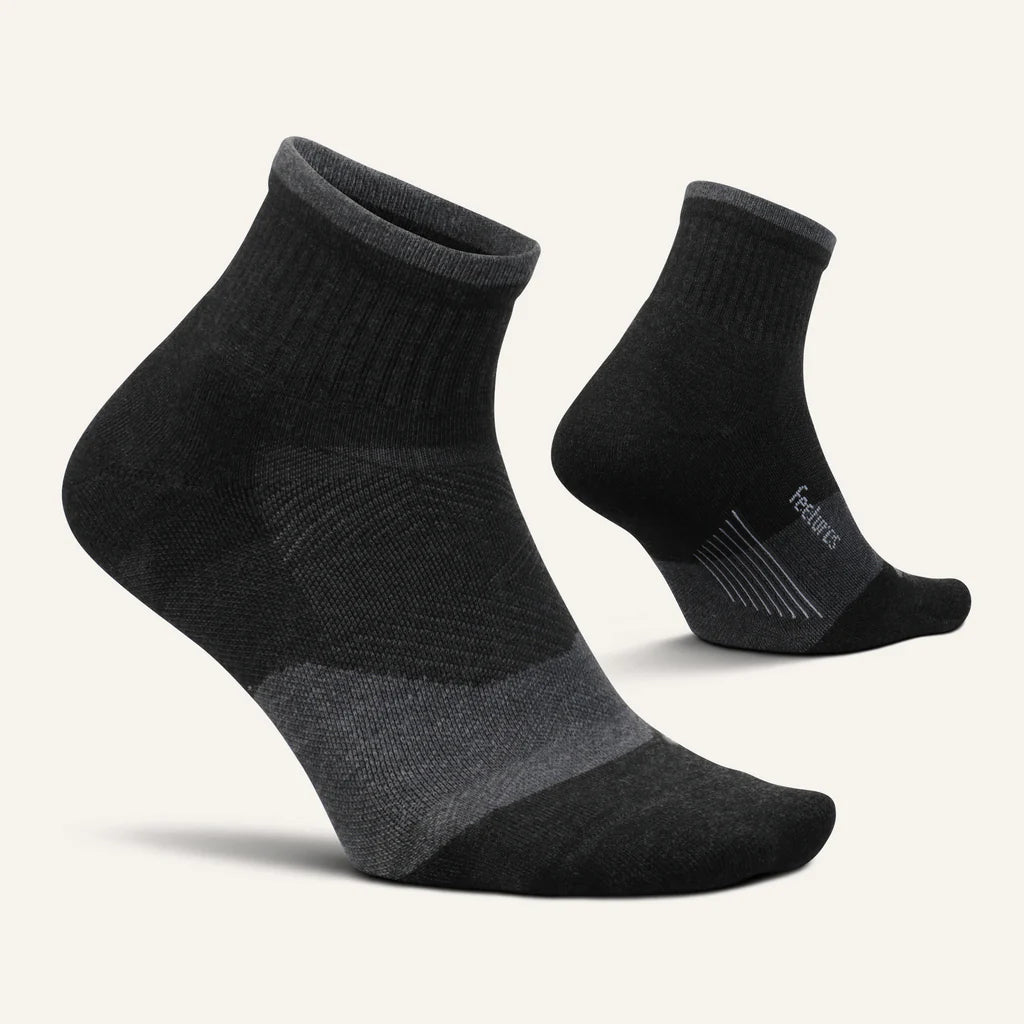 sock quality -  Feetures! TRAIL Max Cushion Quarter - Charcoal