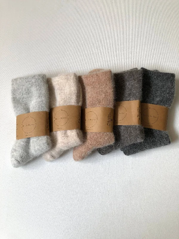 sock adventure -  Billy Bamboo/FLUFFY ANGORA SOCKS - NEUTRAL