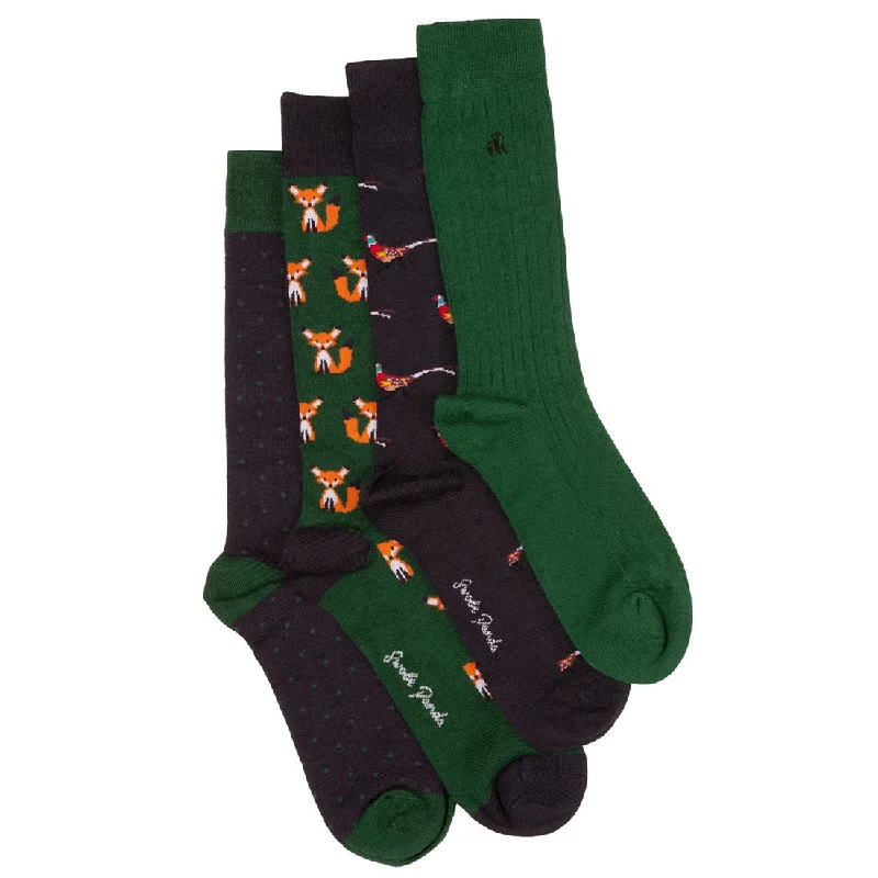 sock technology -  Fox & Pheasant Bamboo Sock Bundle - Four Pairs