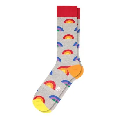 sock funny -  Men's Rainbow Crew Socks