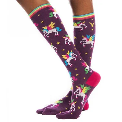 sock travel -  Fun Unicorn Style - Over The Calf