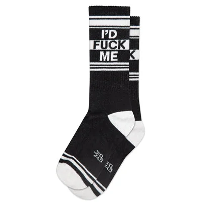 sock types -  I'd Fuck Me Gym Socks in Black