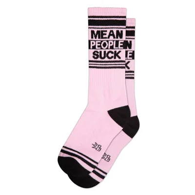 sock improvements -  Mean People Suck Ribbed Gym Socks