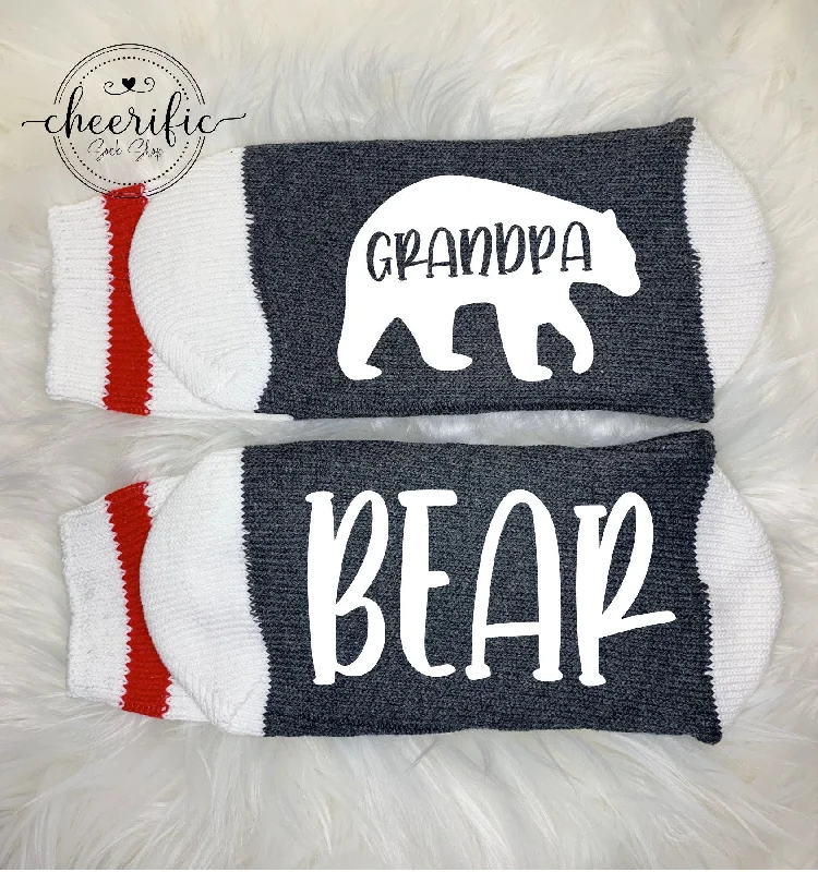 sock monthly -  Grandpa Bear Socks, Bear Family Socks