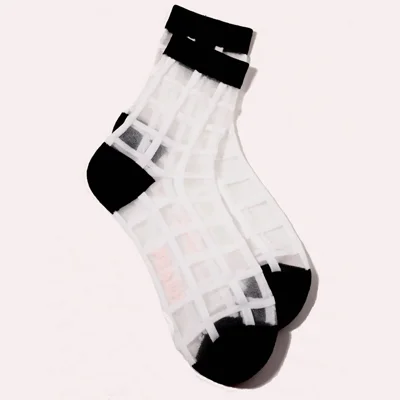 sock running -  Grid Sheer Socks