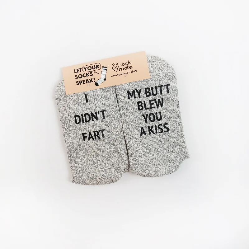 sock competitors -  I didn't fart My Butt Blew You A Kiss Socks, Funny Socks, Silly Gift for Family,  Gag Gifts, Joke Gifts, Christmas Gifts For Family