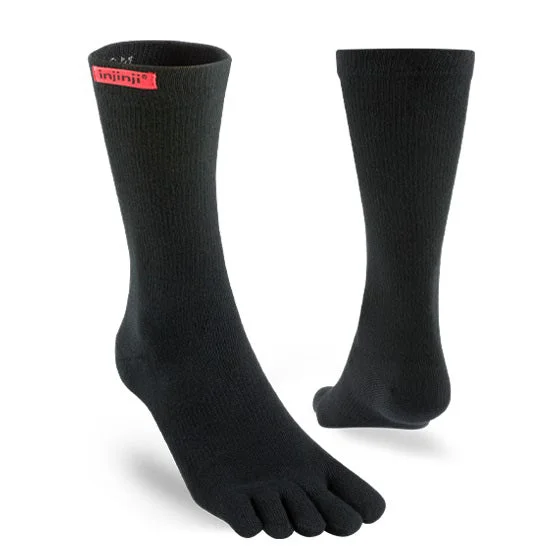 sock support -  Injinji SPORT Crew Socks - Black