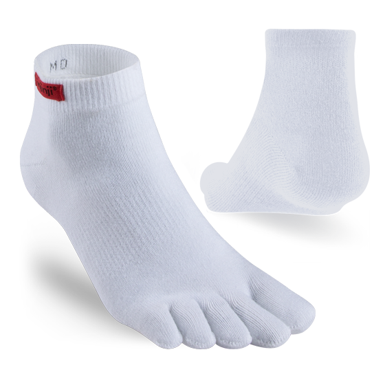 sock present -  Injinji SPORT Mini Crew - White