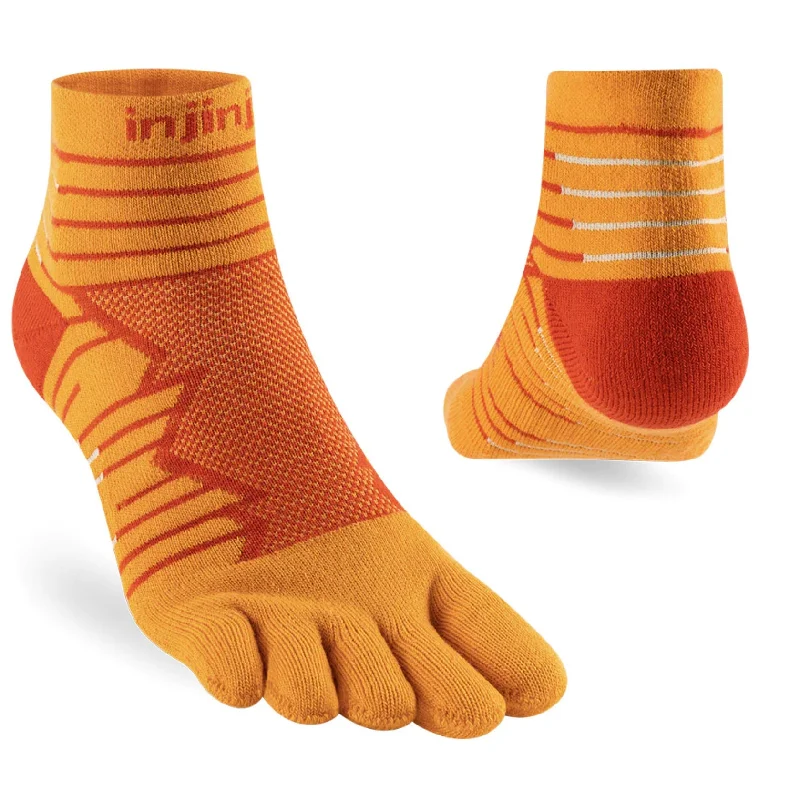 sock leisure -  Injinji Ultra RUN Mini-Crew - Desert Orange