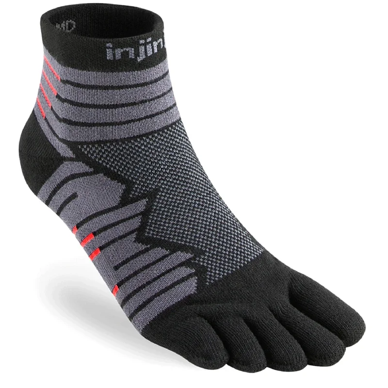 sock comfort -  Injinji Ultra RUN Mini-Crew - Onyx