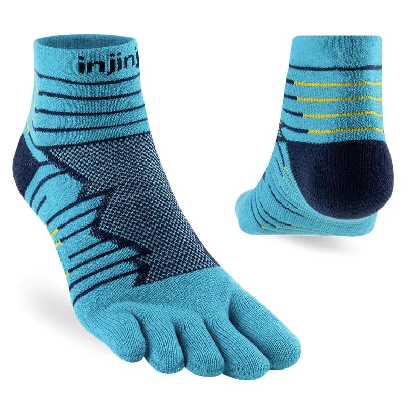 sock happiness -  Injinji Ultra RUN Mini-Crew - Pacific Blue