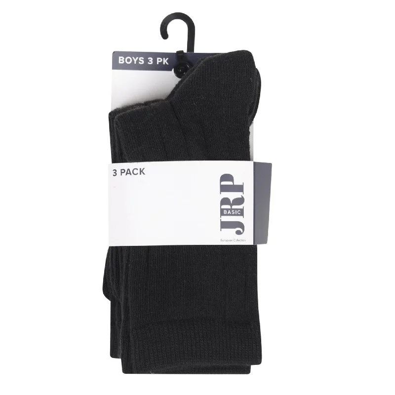 sock shortage -  boys 3pk wide ribbed