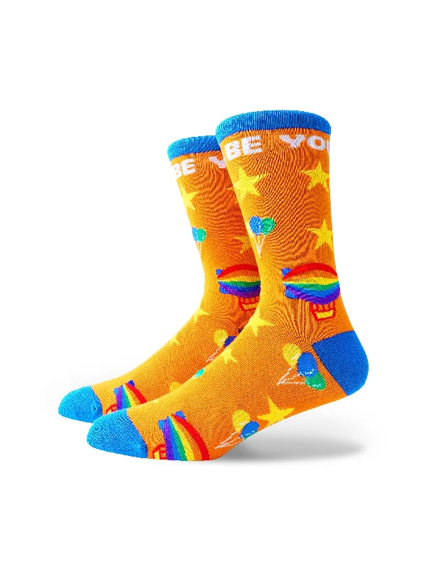 sock wellness -  LGBTQ+ Be You Socks: Balloons And Stars