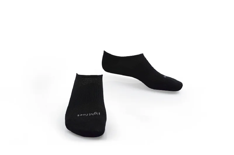 sock embroidered -  Lightfeet Lightweight Invisible Socks  - Black