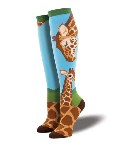 sock nylon -  LOVING GIRAFFES, WOMEN'S KNEE HIGH