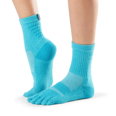 sock embroidered -  Medium Weight Crew Toe Socks - Wave