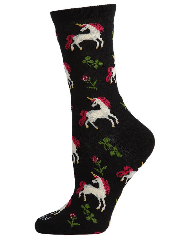 sock fatigue -  Memoi/Magical Unicorns Bamboo Blend Crew Socks