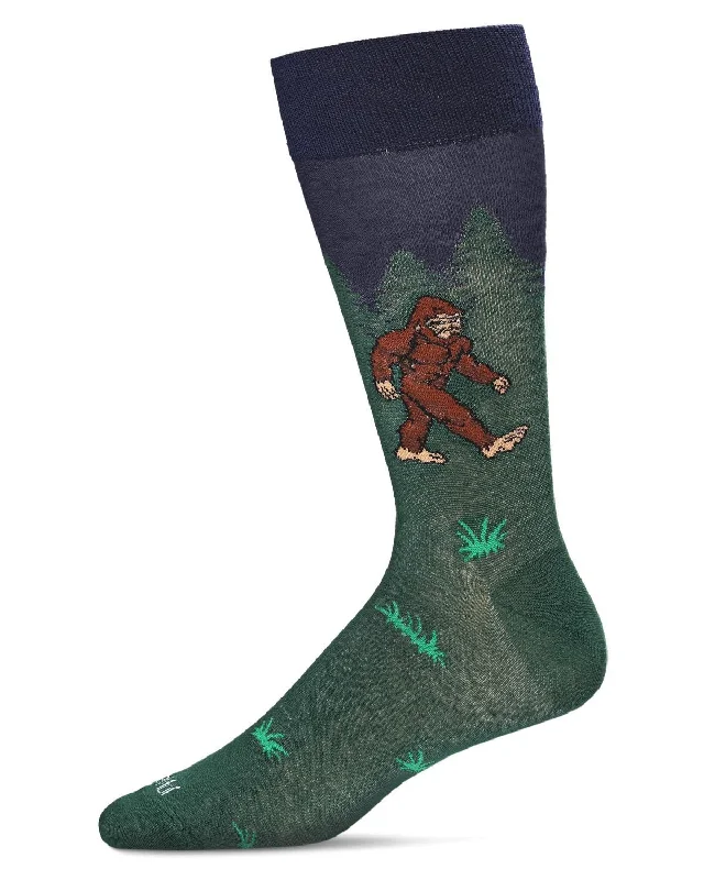 sock retail -  MeMoi Men's Bigfoot is Real Bamboo Blend Novelty Crew Sock