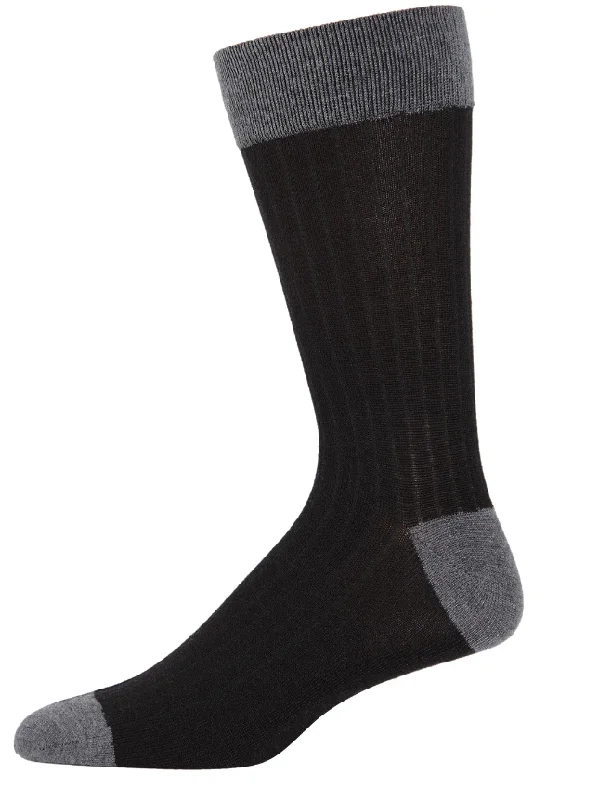 sock budget -  MeMoi Men's Rib Knit Luxuriously Soft Cashmere Crew Socks