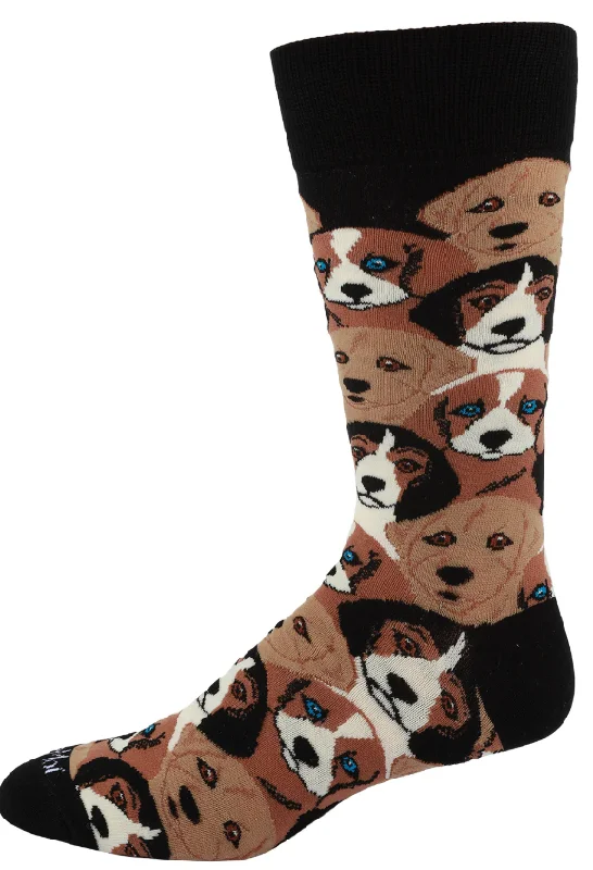 sock standards -  Memoi/Puppy Dog Face Bamboo Blend Novelty Crew Sock