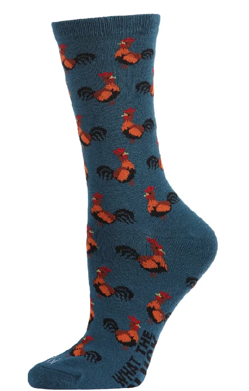 sock research -  Memoi/What the Cluck Bamboo Blend Chicken Crew Socks