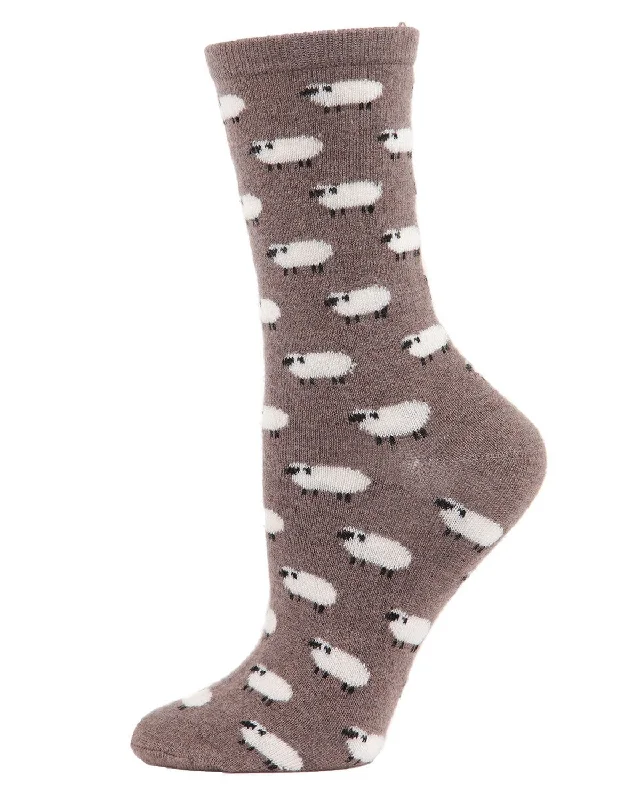 sock guides -  Memoi/Women's Soft White Sheep Cashmere Blend Crew Socks